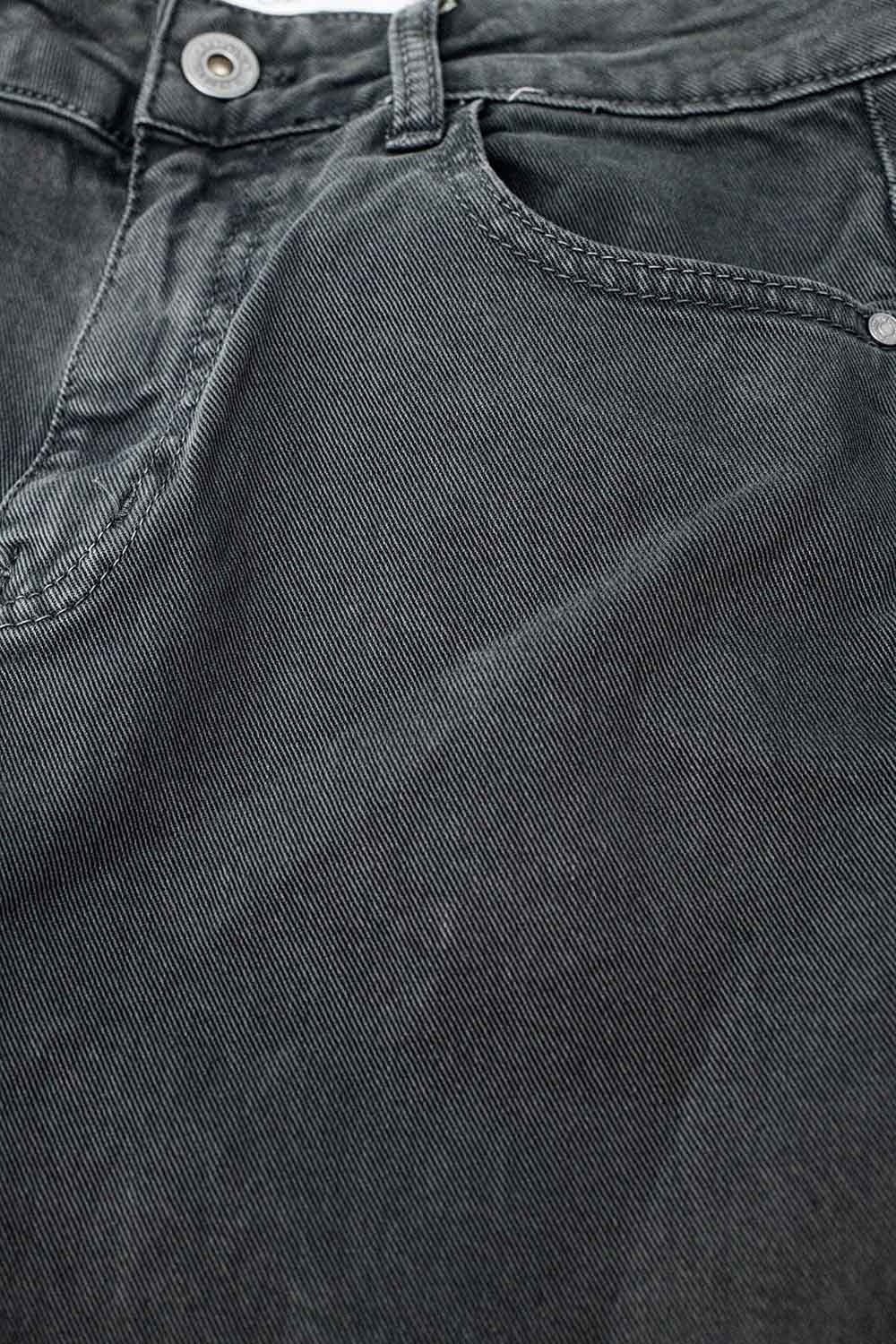 UNIKCOSA Gray Cropped Wide-Leg Jeans