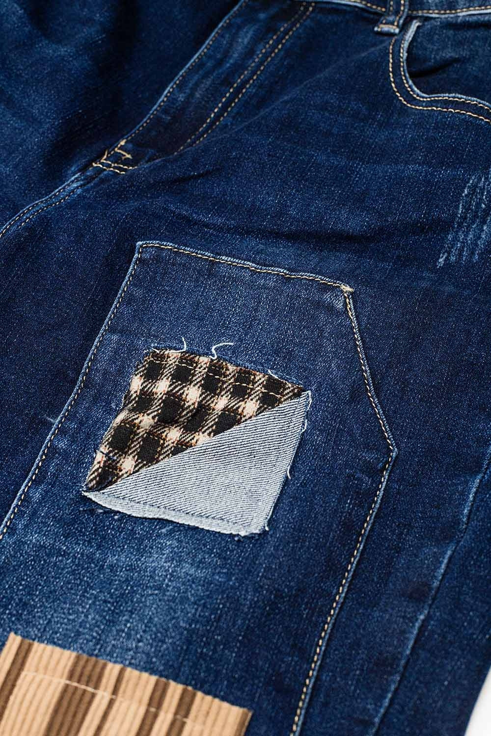 relaxed denim with patches