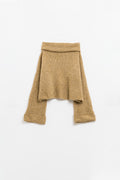 soft knitted high neck sweater in camel color