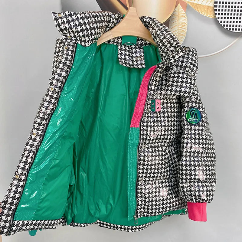 UNIKCOSA GridLine Slim-Fit PU Leather Office Jacket for Women 🖤