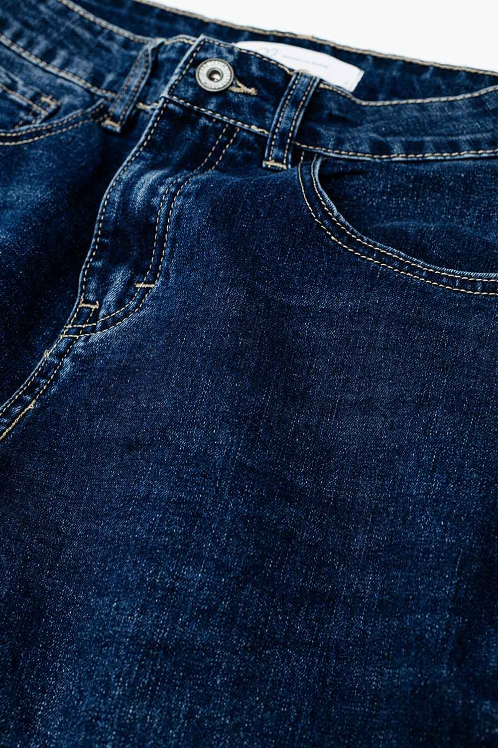 dark wash wide leg jeans