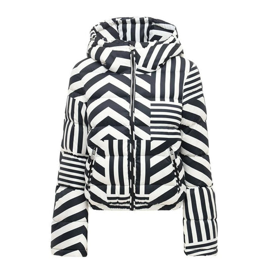 UNIKCOSA Velora Striped Down Jacket Hooded Parka Women 💫
