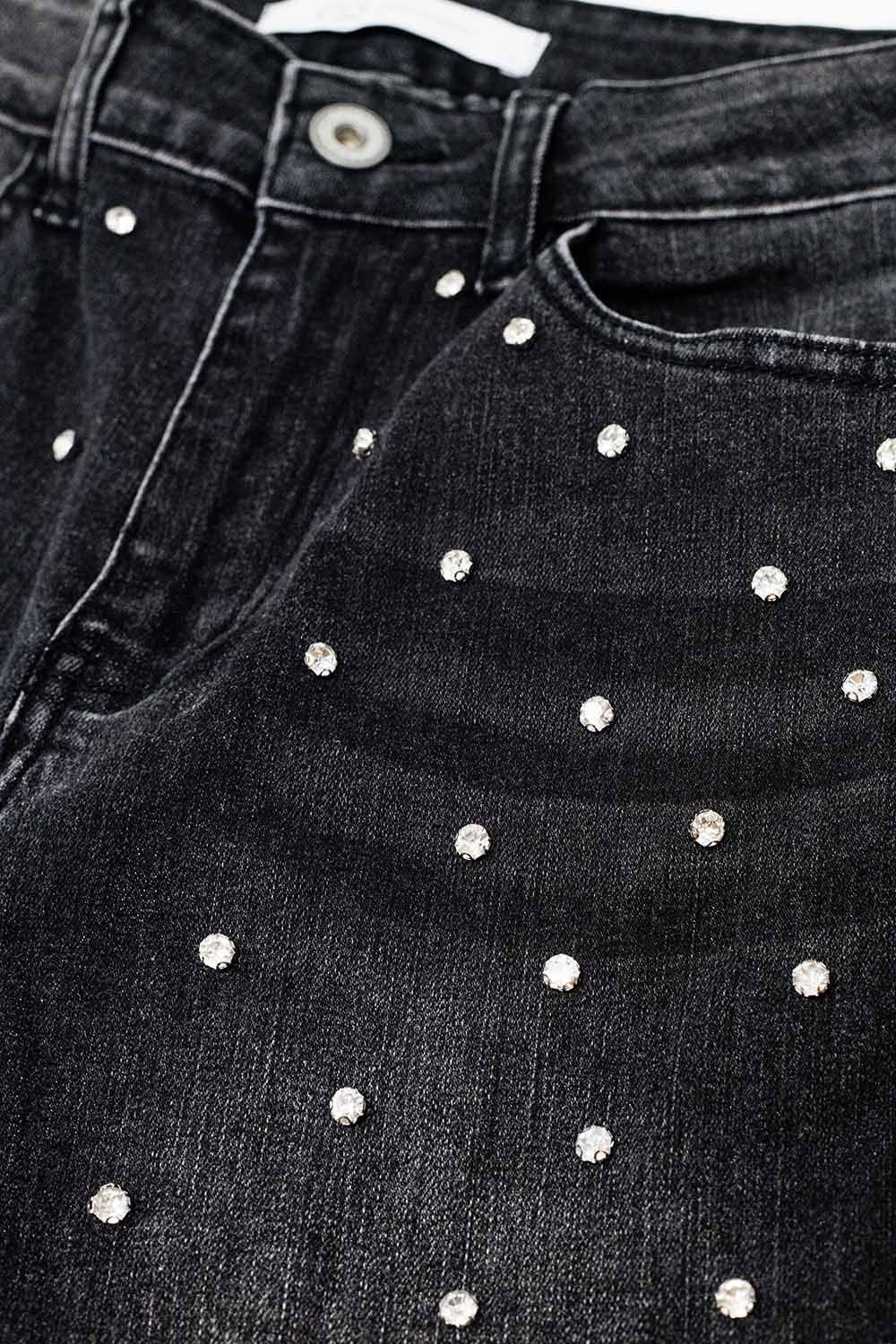 Black Skinny Jeans WIth Rhinestones