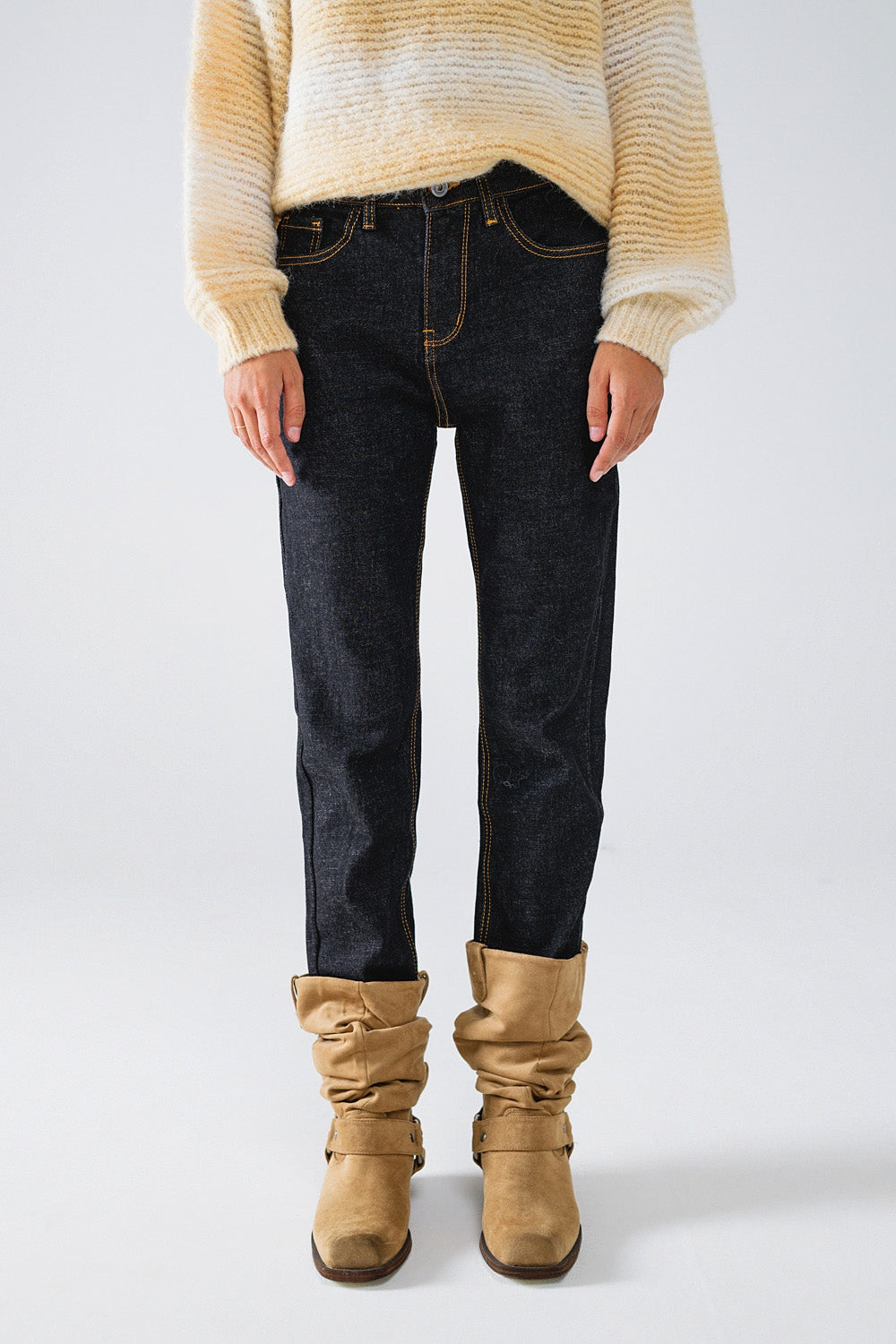 Skinny Jeans With Contrast Stitching