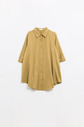 Shirt made of very soft and light fabric in camel