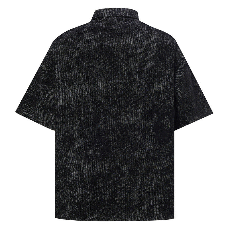 UNIKCOSA NoirFit Mens Cotton Short Sleeve Collar Shirt 💫