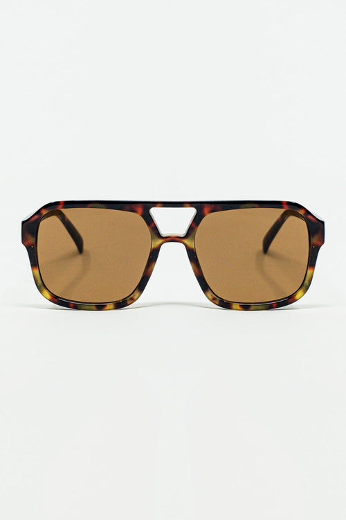 70´s Aviator Sunglasses In Tortoise Shell