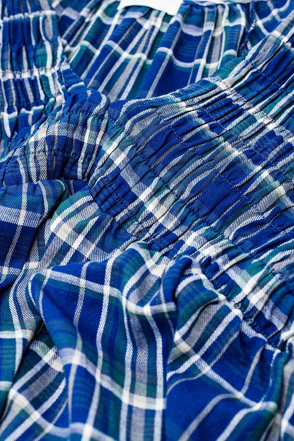 Babydoll Plaid Shirt in Blue and Green