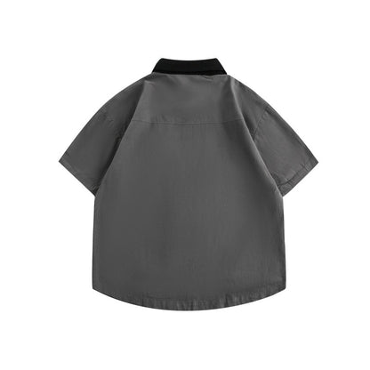 UNIKCOSA Velora Embroidered Collar Short Sleeve Shirt 💫