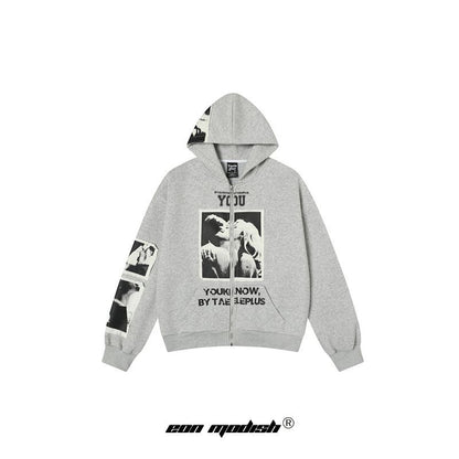 UNIKCOSA UrbanSoul Patchwork Cardigan Sweatshirt Premium 💫