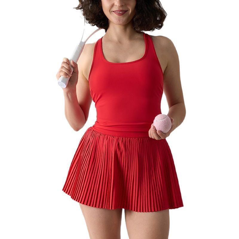 UNIKCOSA LuxeEase Tennis Skirt Set Built In Bra For Sport 💫