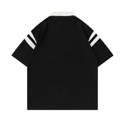 UNIKCOSA UrbanSoul Embroidered Letter Short Sleeve Top 💫