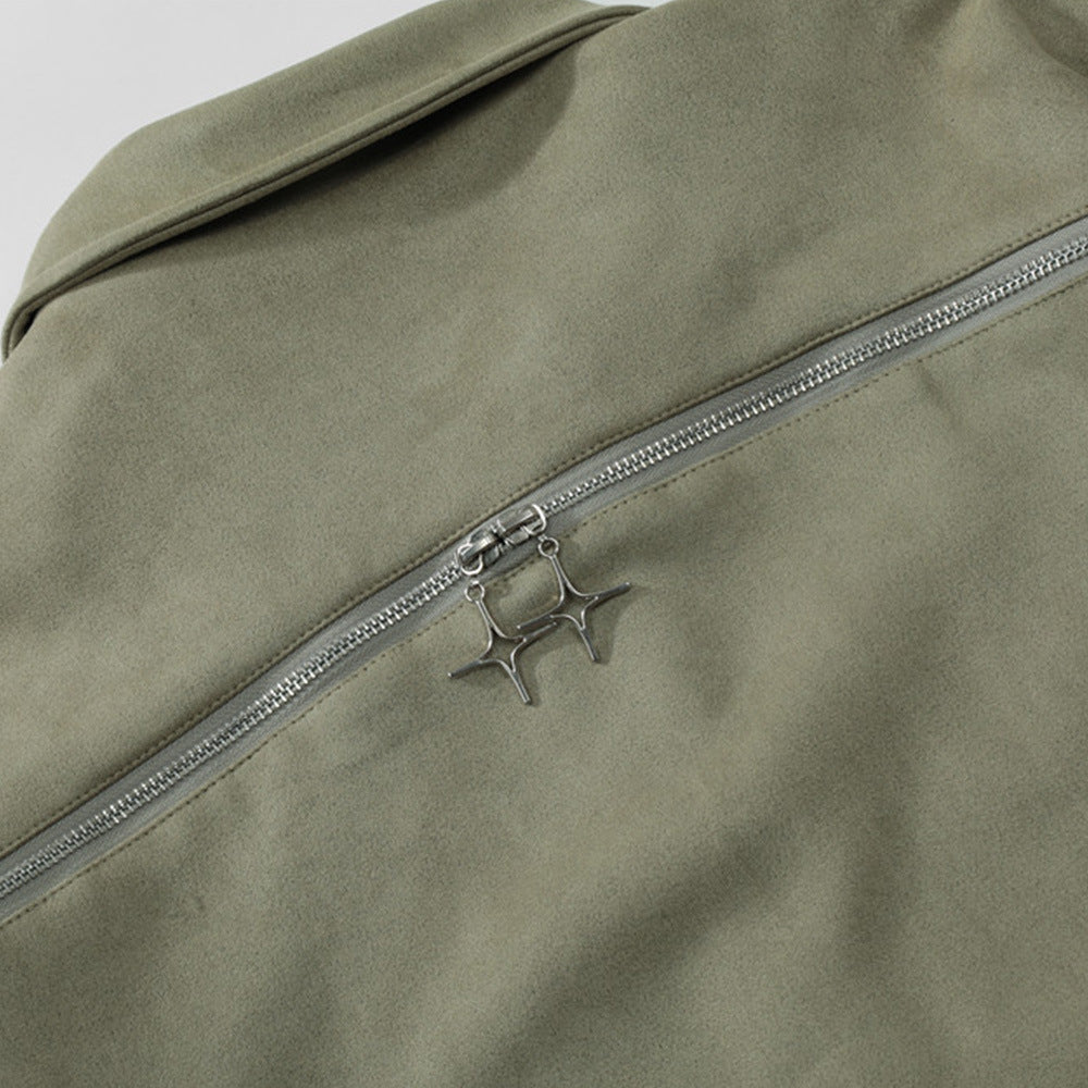 UNIKCOSA LuxeEase Letter Embroidered Pilot Jacket Bomber 💫