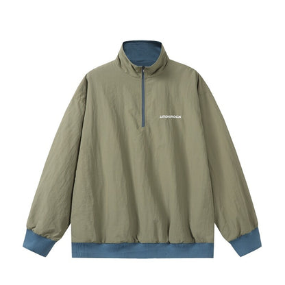 UNIKCOSA UrbanSoul Two-Way Half-Zip Hoodie Stand Collar 🌆