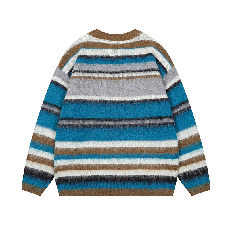 UNIKCOSA UrbanSoul Striped Color Block Knit Sweater 💫