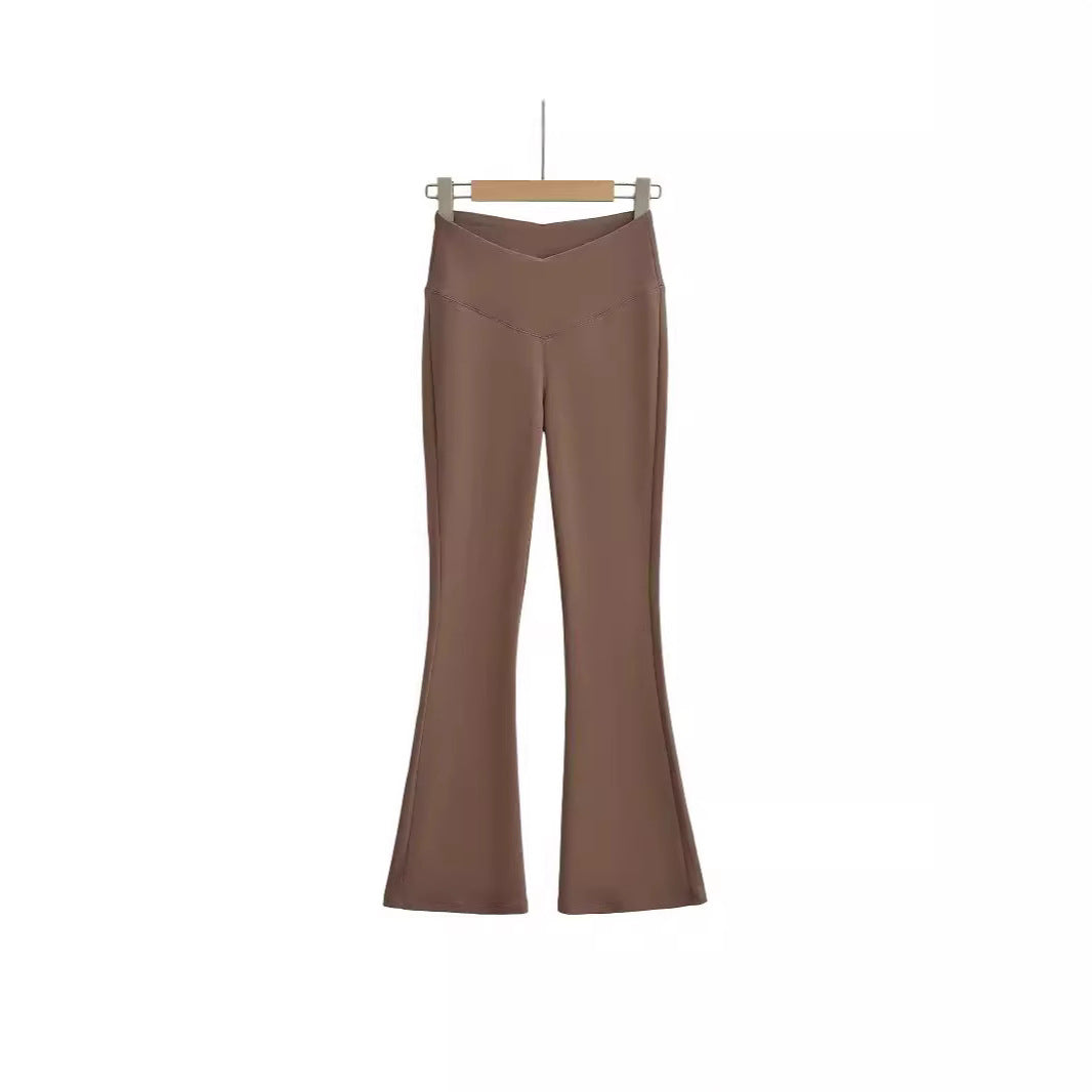 UNIKCOSA Velora V-Waist Design Flared Pants Cotton 💫