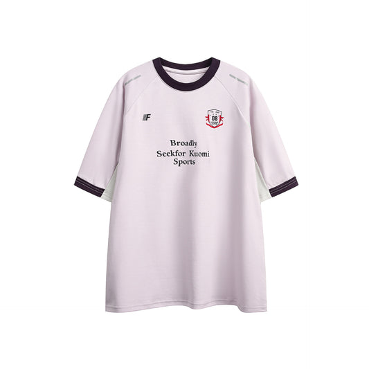 UNIKCOSA Velora Color Blocking Letter Print Short Sleeve 💫