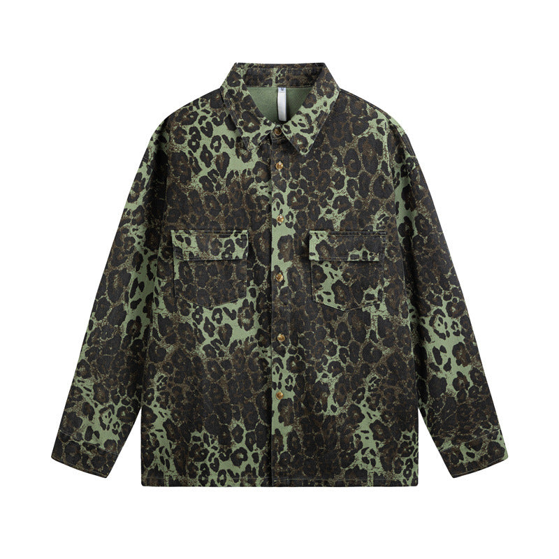 UNIKCOSA UrbanSoul Leopard Print Casual Button Up Shirt 💫