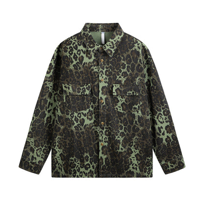 UNIKCOSA UrbanSoul Leopard Print Casual Button Up Shirt 💫