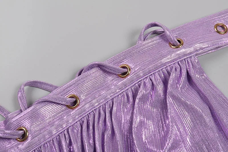 UNIKCOSA Velora Suspender Checkered Mini Skirt Lace Up 🖤