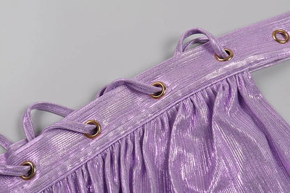 UNIKCOSA Velora Suspender Checkered Mini Skirt Lace Up 🖤