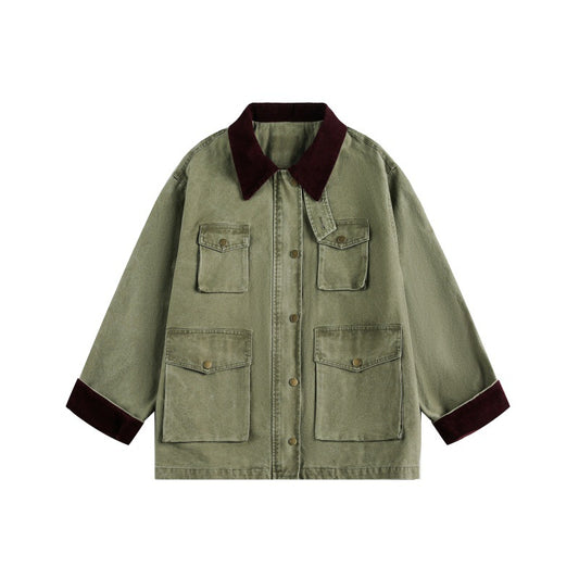 UNIKCOSA UrbanSoul Military Green Multi Pocket Jacket 🌆