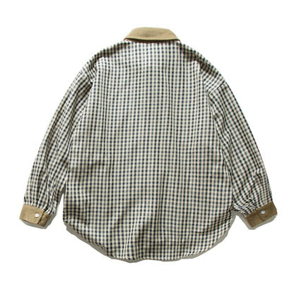 UNIKCOSA UrbanSoul Patchwork Checkered Shirt For Workwear 💫