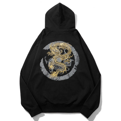 UNIKCOSA Velora Heavy Embroidery Gold Dragon Sweatshirt 💫