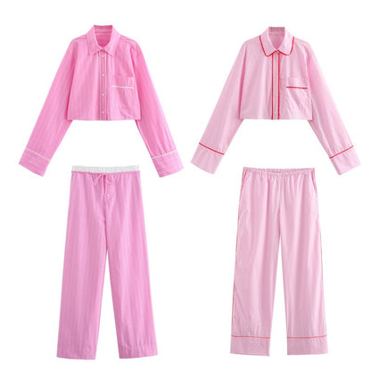 UNIKCOSA LuxeEase Patchwork Pajama Set With Rolling Edge 💫