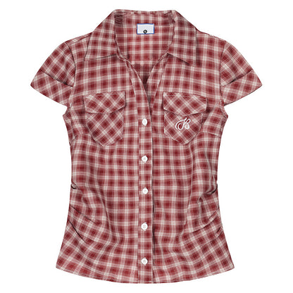 UNIKCOSA Velora Short Sleeve Shirt Summer Checkered Fit 💫