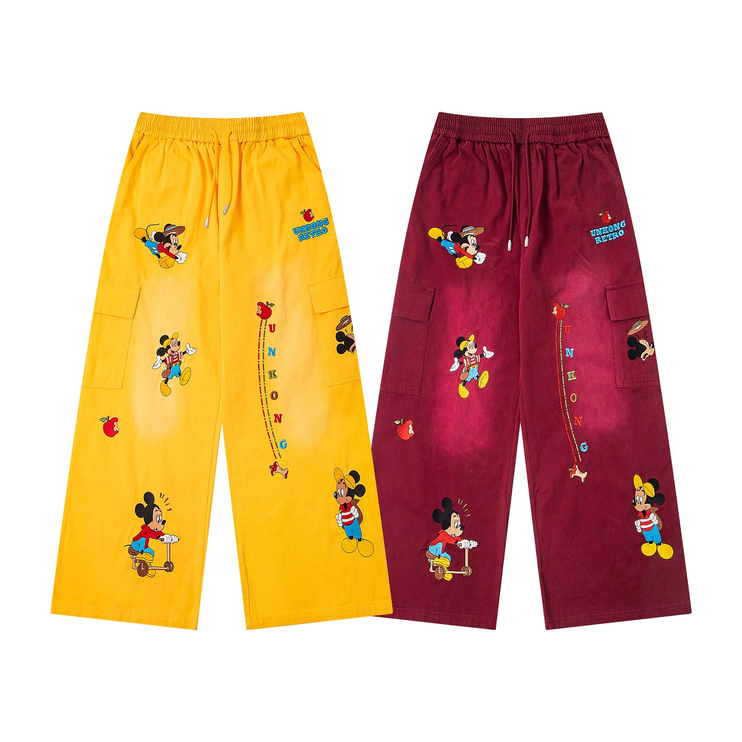 UNIKCOSA Velora Cartoon Drawstring Wide Leg Pants 🌆