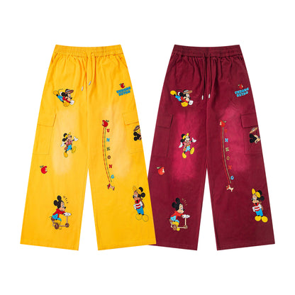 UNIKCOSA Velora Cartoon Drawstring Wide Leg Pants 🌆