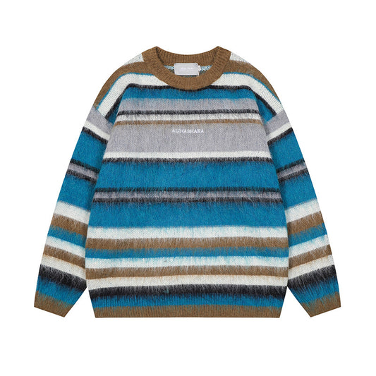 UNIKCOSA UrbanSoul Striped Color Block Knit Sweater 💫