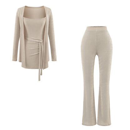 UNIKCOSA Velora SoftLuxe Three Piece Set Cami Cardigan 💫