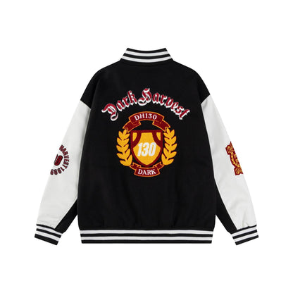 UNIKCOSA UrbanSoul Badge Towel Embroidered Baseball Jacket🌆