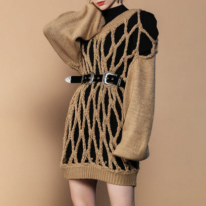 UNIKCOSA BreezeKnit Hollow-Out Street Sweater for Women 🤍