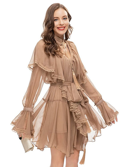 UNIKCOSA Velora Lace Up Mini Dress Chic Luxury Party 💫