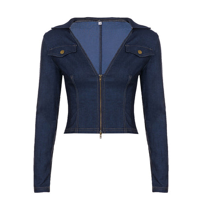 UNIKCOSA CurveMuse Waist-Cinch V-Neck Top for Women 💙