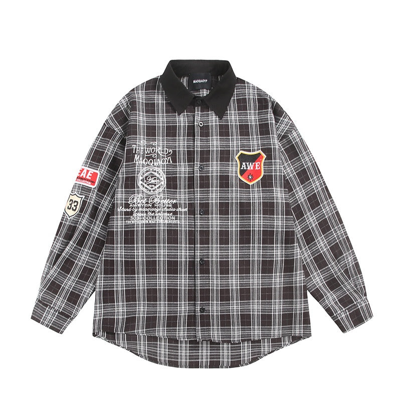 UNIKCOSA Velora Long Sleeve Checkered Shirt Casual Cotton 💫