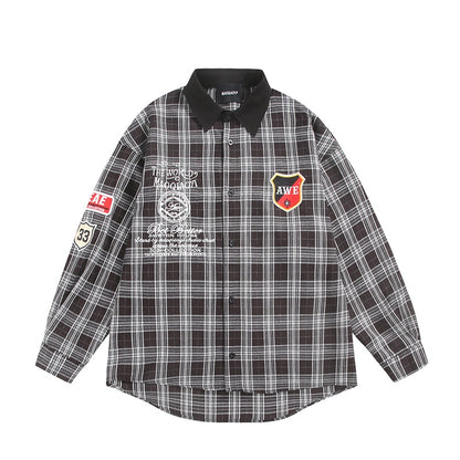 UNIKCOSA Velora Long Sleeve Checkered Shirt Casual Cotton 💫