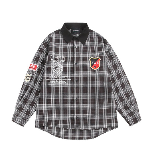 UNIKCOSA Velora Long Sleeve Checkered Shirt Casual Cotton 💫