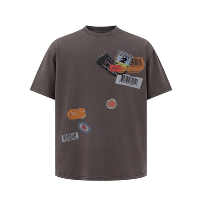 UNIKCOSA UrbanSoul Emblem Washed Short Sleeve Tee 💫