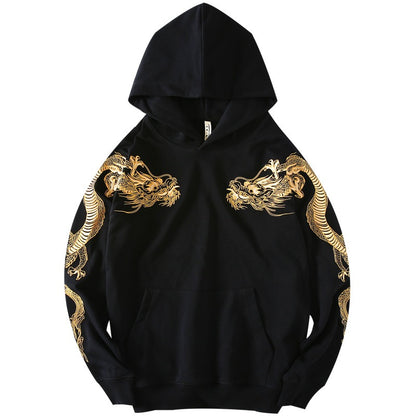 UNIKCOSA RetroMuse Dragon Embroidered Hoodie Heritage 💫