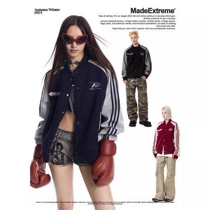 UNIKCOSA Velora Color Block PU Leather Street Jacket 💫