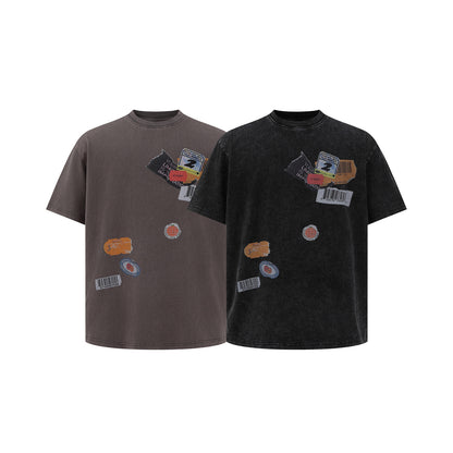 UNIKCOSA UrbanSoul Emblem Washed Short Sleeve Tee 💫