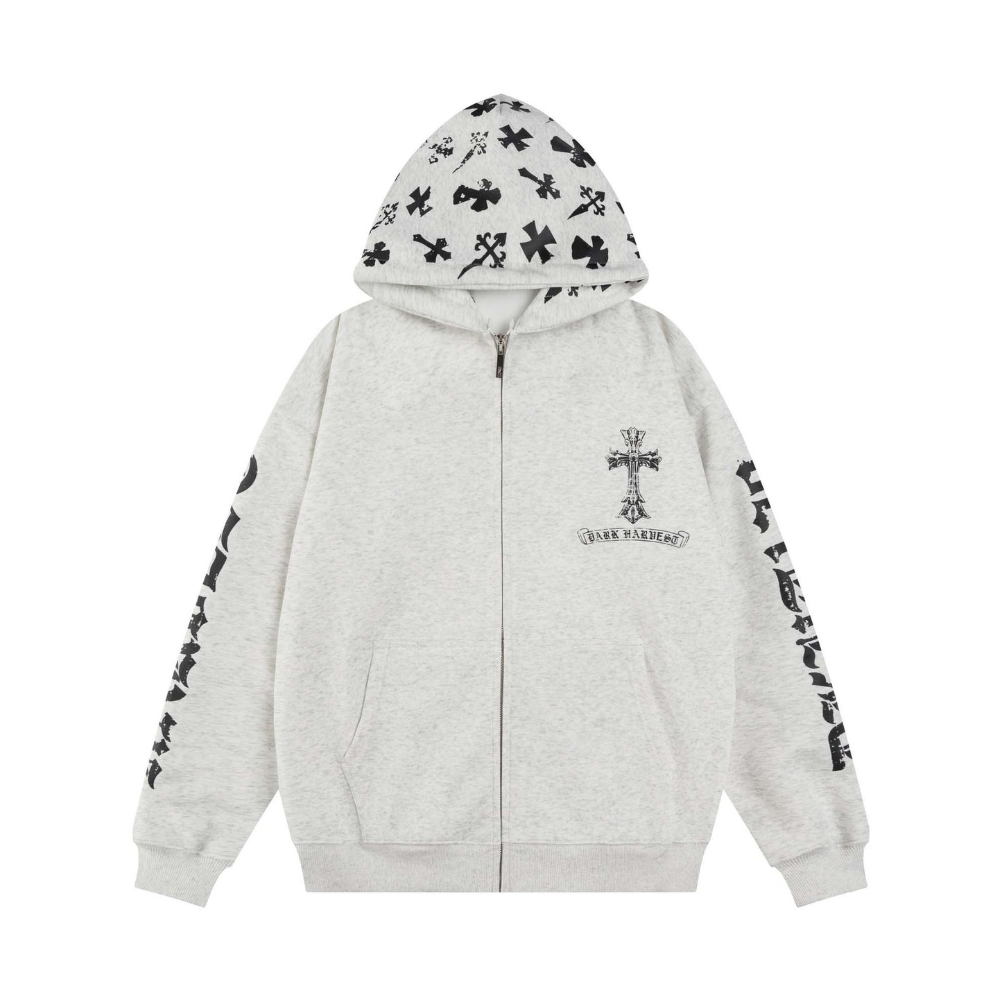 UNIKCOSA Velora Hoodie Cross Letter Print Double Hooded 💫