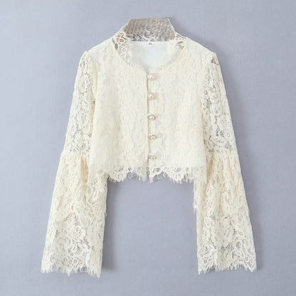 UNIKCOSA Velora Lace Collar Lace Top European Style 💫