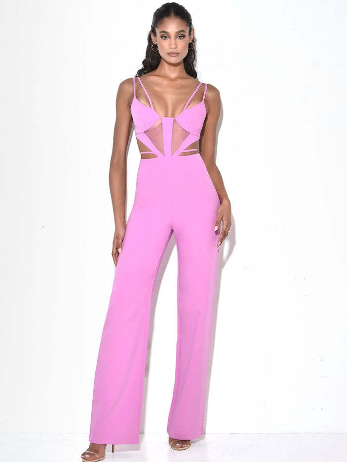 UNIKCOSA Velora Jumpsuit RoséLuxe Pink Suspender 💫