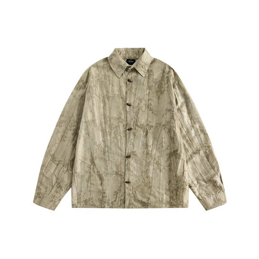 UNIKCOSA UrbanSoul Printed Loose Fitting Shirt Darkgrey 💫