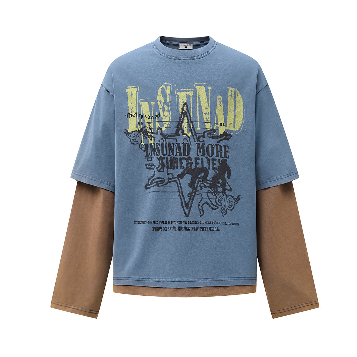 UNIKCOSA UrbanSoul Color Blocked Long Sleeve T Shirt 💫